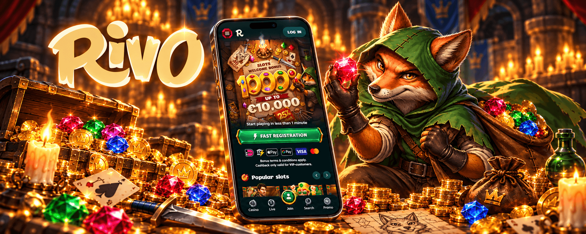 Rivo Casino App-schermafbeelding